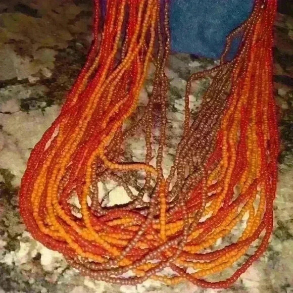 Warm Tone Beaded Necklace Multi Strand.Nwt - Picture 9 of 13